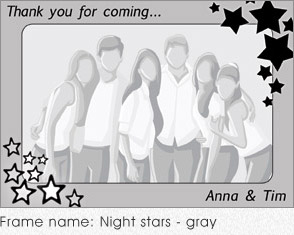 Night stars - gray
